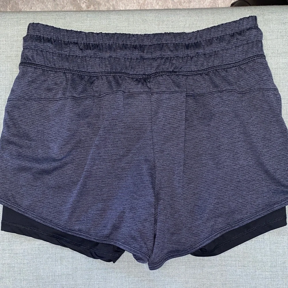 Avia Heather Charcoal Double-Layer Athletic Shorts - Picture 4 of 5